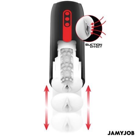 JAMYJOB PHANTOM Automatic Intimate Device 5 Modes Black-Red Silicone