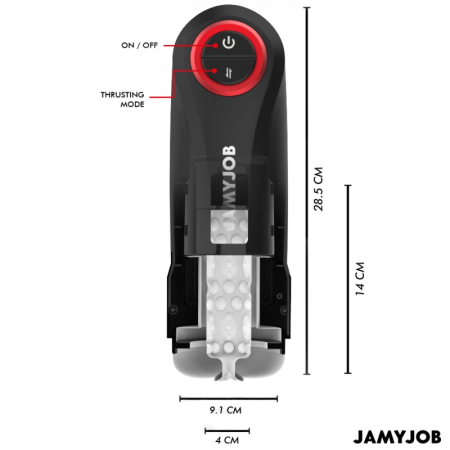Jamyjob Gravity Automatic Intimate Machine 5 Modes USB Black-Red