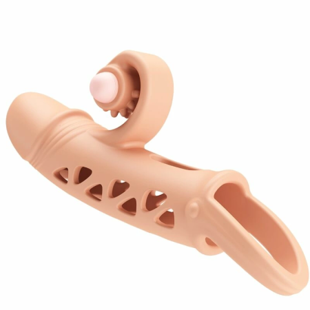 ROMANCE Flesh Extended Sleeve Vibrating Intimate Support, Natural Color