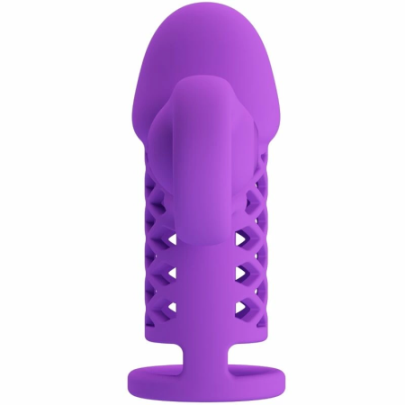 ROMANCE Harden Purple Intimate Extension Sleeve, 10 Modes, Silicone