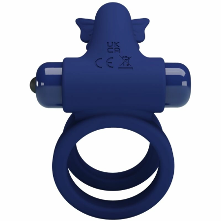 Pretty Love Jamele Blue Dual Ring with Vibrating Butterfly System