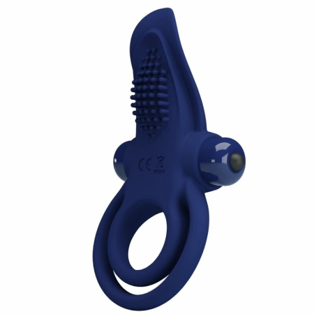 Pretty Love Bronson Blue Double Silicone Ring 10-Mode Vibrating System