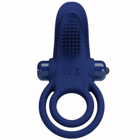 Pretty Love Bronson Blue Double Silicone Ring 10-Mode Vibrating System
