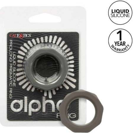 CalExotics Alpha Prolong Silicone Ring Grey - Seamless Comfort Enhancer 2.5 cm