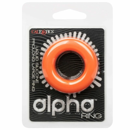 CalExotics Alpha Prolong Large Ring Orange - Liquid Silicone, 3.25 cm