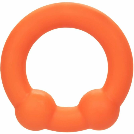 CalExotics Alpha Dual Support Ring Orange - Flexible Liquid Silicone, 3.75 cm