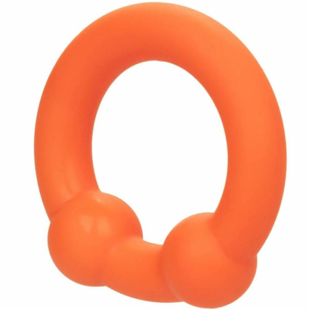 CalExotics Alpha Dual Support Ring Orange - Flexible Liquid Silicone, 3.75 cm