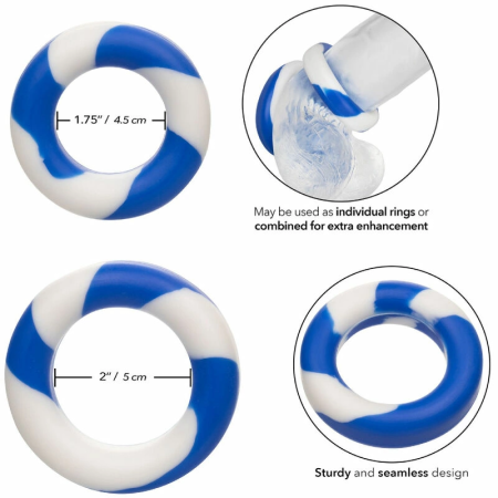 CalExotics Admiral Silicone Ring Set 2-Pack - Ergonomic Support System