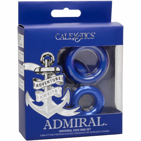 CalExotics Admiral Blue Set - 3-Piece Liquid Silicone Performance Rings