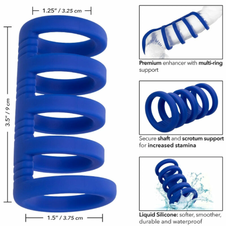 CalExotics Admiral Xtreme Cage Blue - Silicone Support System 9x5cm