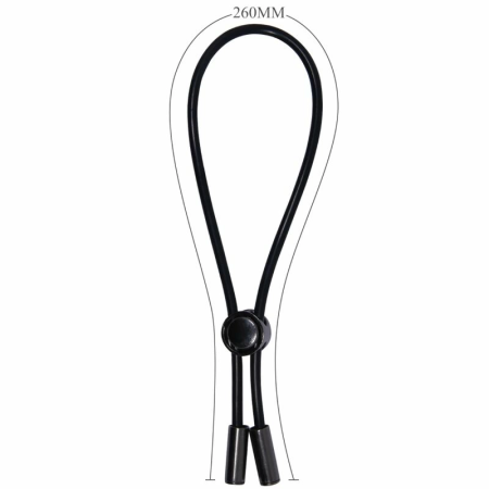 Pretty Love Cord Adjustable Silicone Comfort Ring - Black, 188 mm