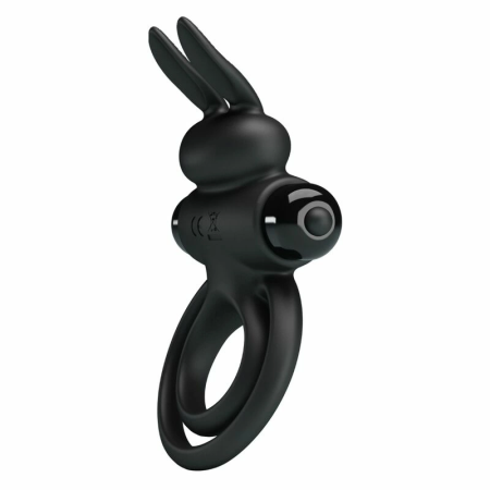 Pretty Love Vibrating Silicone Ring III Rabbit Black 10-Mode System