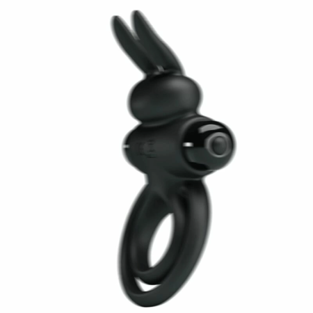 Pretty Love Vibrating Silicone Ring III Rabbit Black 10-Mode System