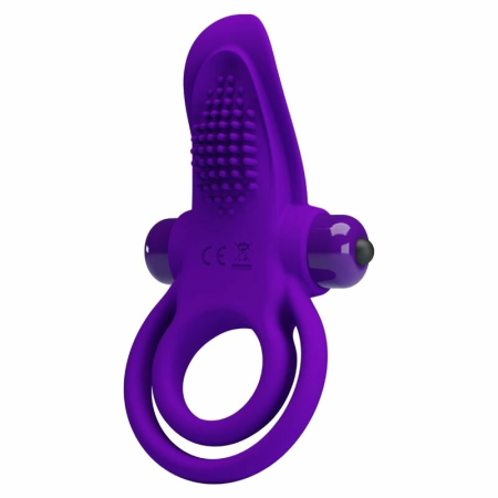 Pretty Love Vibrating Silicone Ring Dark Purple 10 Modes