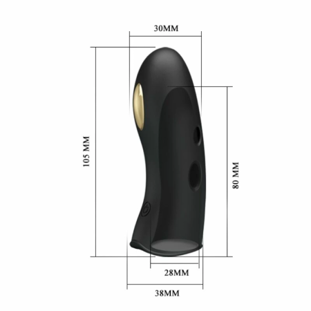 Pretty Love Marico Black Silicone Electro-Stimulation Finger Cover