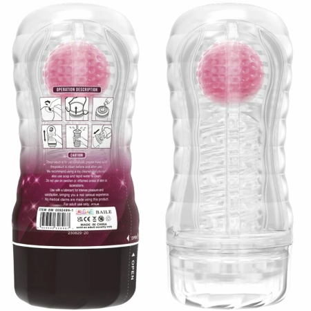 Pretty Love Pink Cup - Soft Textured Intimate Sleeve with Rolling System