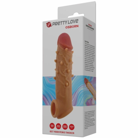 Pretty Love Osborn Silicone Extension Sleeve with Support Ring, Natural Tone