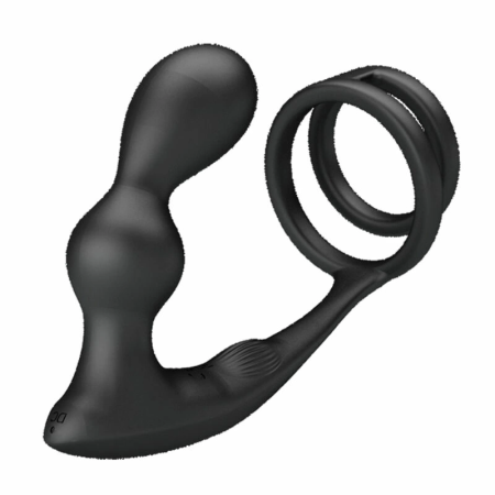 Pretty Love Marshall Dual Stimulation Silicone Ring Set with Remote, Black