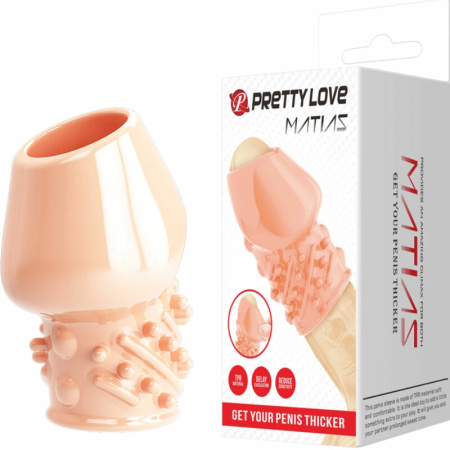 Pretty Love Matias Comfort Extension Sleeve, TPR, Natural, 9 cm