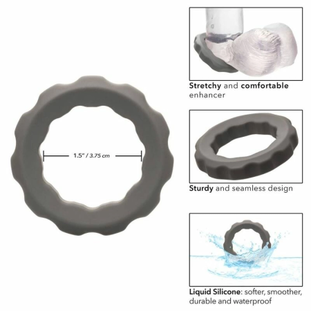 CalExotics Alpha Erect Ring Grey - Ultra-Stretchy Liquid Silicone Enhancer