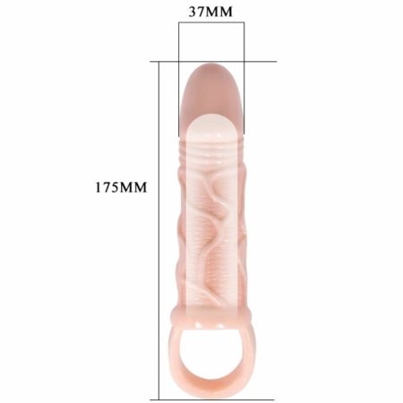 Baile Intimate Extension Sleeve with Support Strap 13.5 cm, TPR, Flesh Tone