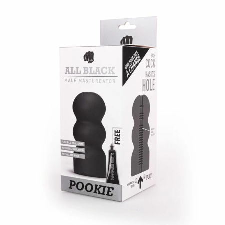 All Black Pookie Intimate Machine 17cm, Artistic Design, Black