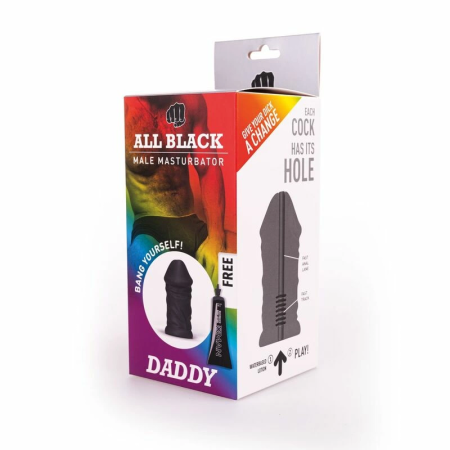 All Black Intimate Machine Daddy Model 17 cm, Phthalate-Free, Black