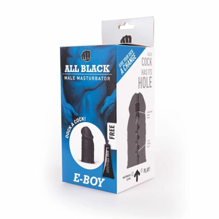All Black E-Boy Intimate Device 17 cm Black Phthalate-Free Belgium