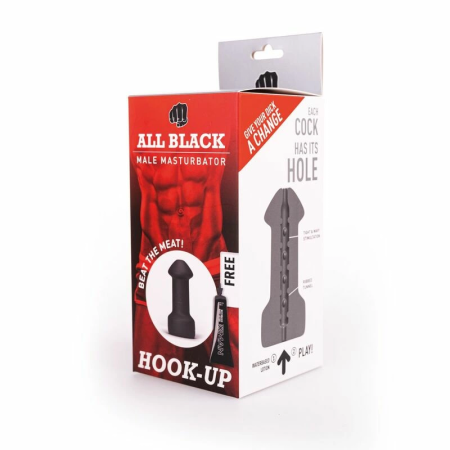 All Black Hook-Up Intimate Stimulation Device 17 cm Black