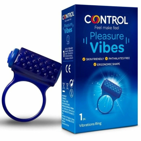 CONTROL Pleasure Vibes Vibrating Ring Ergonomic Silicone 20min Use