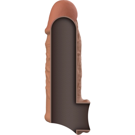 VirilXL Liquid Silicone V7 Intimate Extension Brown Adjustable 11cm