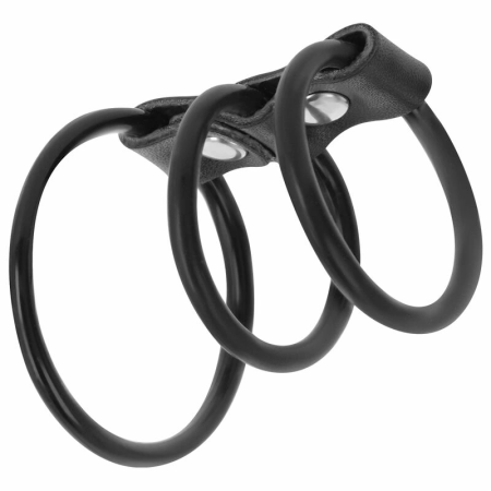 Darkness Set of 3 Flexible Rings - Adjustable TPR Intimate Support