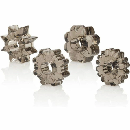 CalExotics Basic Essentials Set - 4-Piece Flexible Support Rings TPR