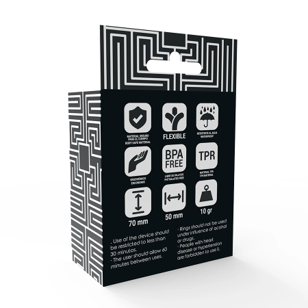 Addicted Toys Potenz Dual Silicone Support Ring Set Black 42/20mm