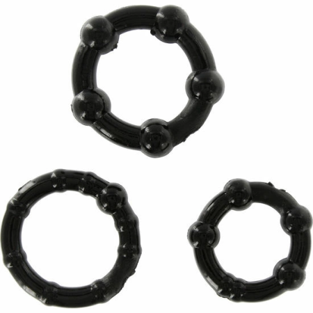 Seven Creations Set of 3 Black Silicone Support Rings - Assorted Sizes