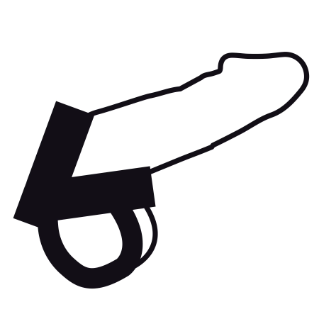 Darkness Adjustable Leather Dual Support Ring - Black & Silver, Universal Size