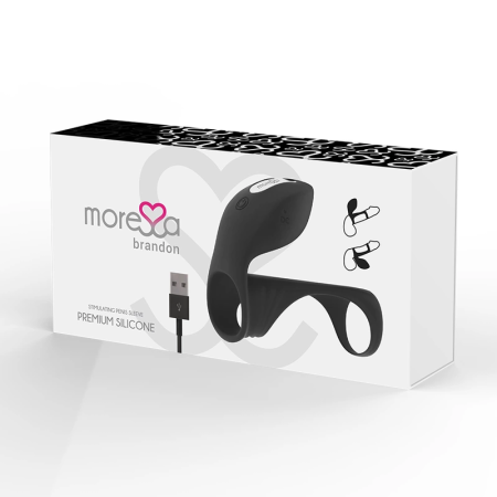 Moressa Brandon Silicone Vibrating Intimate Ring with Cover, USB, 7 Modes