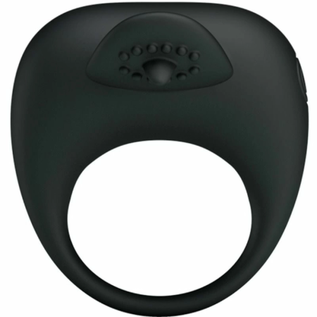 Pretty Love Vibrating Silicone Ring Flexible Design Black