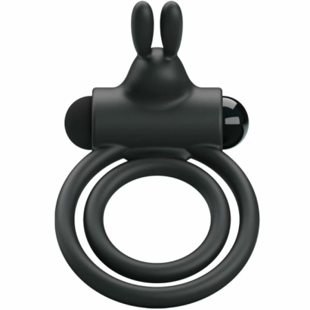 Pretty Love Osmond Silicone Vibrating Support Ring, Waterproof, Black