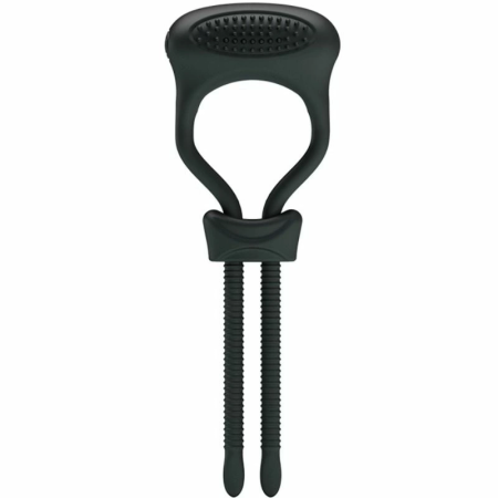 Pretty Love Curitis Silicone Vibrating Ring Adjustable Design Black