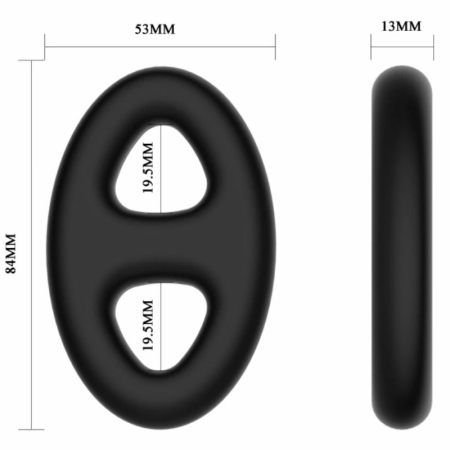 Crazy Bull Super Soft Double Silicone Support Ring 1.9 cm Black