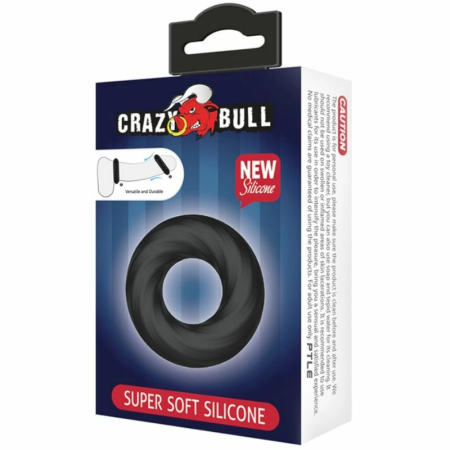 Crazy Bull Super Soft Silicone Elastic Ring 5cm Black