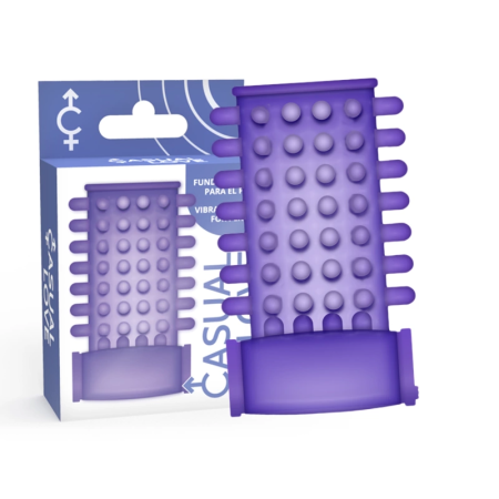 CASUAL LOVE Vibrating Ring Sleeve Purple - Flexible TPR, Adjustable Size