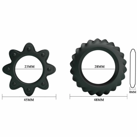 Baile Flowering Silicone Support Rings Set - 2 Sizes, Durable Material