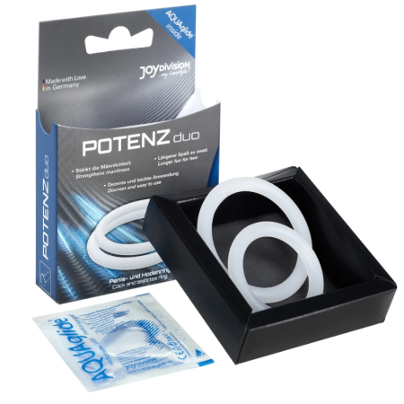 JOYDIVISION POTENZduo Intimate Silicone Rings Size M White