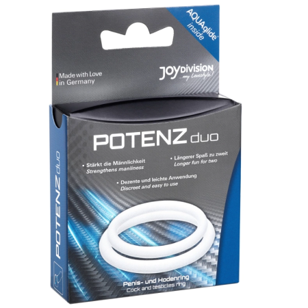 JOYDIVISION POTENZduo Intimate Silicone Rings Size M White