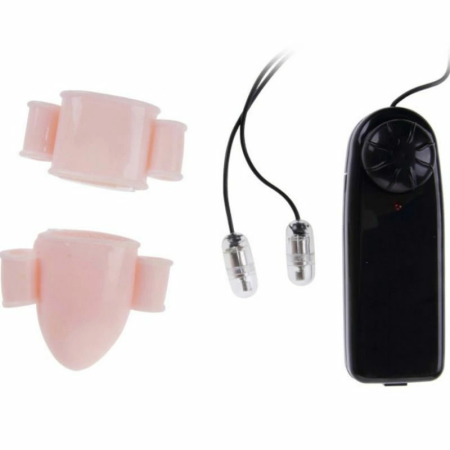 Baile Alfred Intimate Vibrating Sleeve Set with Dual Remote Control, Natural