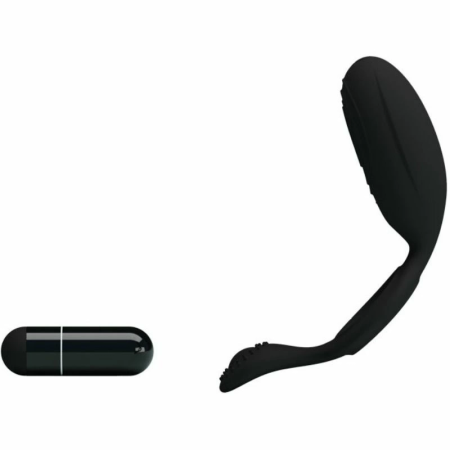 Pretty Love Ethel Black Silicone Vibrating Intimate Ring