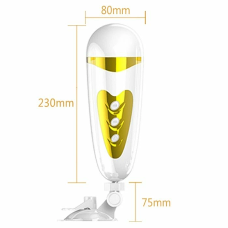 Pretty Love Sally Male Device with Vibration, Sound & Suction Cup - USB Rechargeable