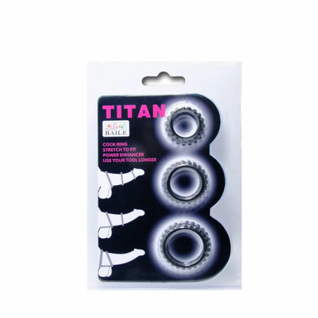 Baile Titan Set 3 Silicone Support Rings Black 28/24/19 mm